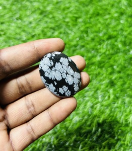 Lote de cabujón de obsidiana de copo de nieve de grado AAA para hacer joyas, piedras preciosas hechas a mano con forma de mezcla suelta, lote de piedras preciosas al por mayor - Product Image 3