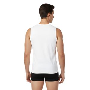 Ropa interior de mezcla de LICRA de bambú personalizada para hombre, modal a prueba de sudor, camiseta interior barata de alta calidad, ajuste Regular V Nec - Product Image 4
