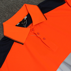 Wholesale Men Workwear Hi Viz Orange Reflective Safety Clothing Polo T <b>Shirt</b> Work <b>Shirts</b> - Product Image 6