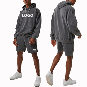 Meilleur sweat à capuche bouffant 100% coton pour hommes, mode de rue surdimensionnée avec broderie 3D, col à capuche doublé d'hiver, conception en coton mélangé - Product Image 5