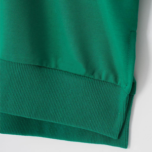 Sudadera informal transpirable para mujer, diseño bordado, estilo Otoño Invierno, sudadera con hombros caídos, logotipo frontal, venta al por mayor directa - Product Image 4