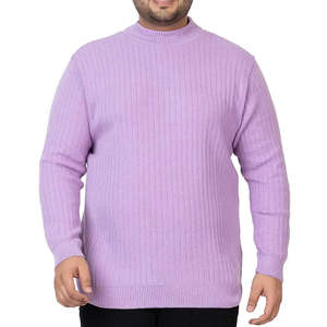 Pull personnalisé pour homme en laine/acrylique tricoté respirant, col rond, manches longues, décontracté, automne-hiver, couleur personnalisée - Product Image 1