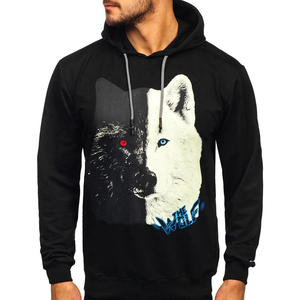 Vente directe d'usine de sweats à capuche à sublimation pour hommes sweats à capuche et sweat-shirts à capuche pour hommes de couleur unie sweats à capuche personnalisés coupe-vent OEM - Product Image 1