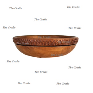 Premium Quality Wooden Salad Bowl Admirable Design <b>Brown</b> Color Snacks Fruits Sweets Serving Bowl In Bulk - Product Image 4