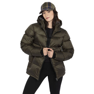 Veste d'hiver matelassée respirante pour femme, coupe oversize, avec garniture en peau de mouton, imperméable, réversible, en polyester, imprimé, satin de soie - Product Image 3