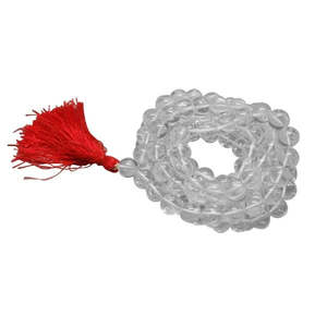 SPHATIK JAAP MALA 7mm 108+1 Perles en cristal transparent en vrac pour Pooja et Astrologie 100% Originales et Certifiées - Product Image 2