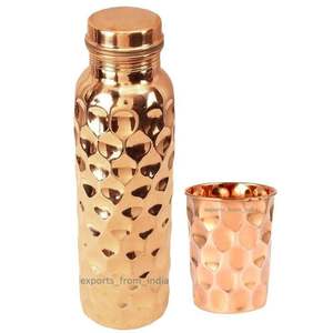 ขวดน้ำทองแดงลายค้อนทำด้วยมือขวดน้ำทองแดงขัดเงาออกแบบได้ตามต้องการ - Product Image 4