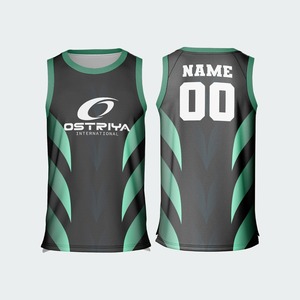 High Quality Quick Dry Anti-Bacterial Sleeveless OEM Service Polyester Basketball Jersey Front Neck Unisex Adults Custom Summer - Product Image 2
