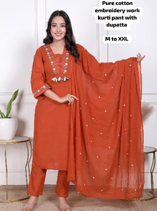 Ensemble de salwar kameez tendance pour femmes en coton avec broderie, salwar kameez indien pakistanais tendance pour mariage et festival - Product Image 2