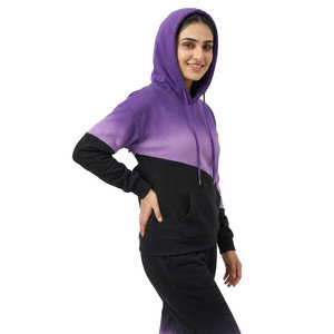 Sudaderas con Capucha para Mujer al por Mayor, Diseño de Bloques de Color, Estilo Informal Deportivo, Sudadera con Capucha de Algodón Suave con Logotipo Personalizado - Product Image 2
