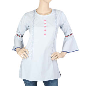 Blusa Bordada Estilo Western para Mujer - Azul Claro - Product Image 2