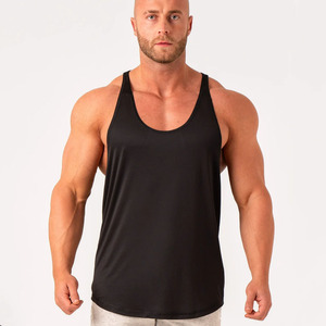 Hot Selling Custom Bodybuilding Stringer Tank Tops <b>Mens</b> Gym <b>Singlets</b> Cotton Activewear Fitness Wear Vest Muscle Sleeveless Shirt - Product Image 1