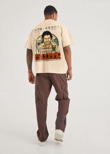 Camiseta de gran tamaño con logotipo personalizado de media manga para hombre, Camiseta estampada de gran tamaño para hombre de verdadero villano, ropa de calle de tela, estilo Regular Fit - Product Image 4