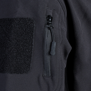 Veste Softshell Unisexe Décontractée à Capuche Enduite, Lavée, Écologique, Respirante, Imperméable, Coupe-Vent, pour Tenue de Travail Hivernale, Uniforme, Fermeture Frontale - Product Image 2