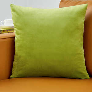 Juego de 3 Fundas de Almohada y Relleno Coordinados en Terciopelo Verde Brillante, Fucsia y Azul para Uso Decorativo y como Almohadas Decorativas - Product Image 3