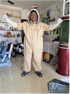 Tuta da ape professionale per uomo e donna apicoltore tuta per apicoltore con guanto vestito cappuccio ventilato - Product Image 6