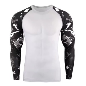 Custom Rash Guard Men Long Sleeve Quick Dry Protection <b>Swimming</b> Fitness Training Wholesale Rash Guard For Online sale - Product Image 5