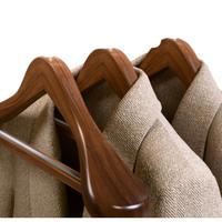 Cintre en bois massif anti-déformation à épaule large unique, avec crochet pivotant antidérapant, pour armoire et salon