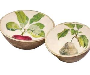 Handcrafted Luxury Wooden <b>Bowls</b> with Smooth Natural Exterior Eco-Friendly Party-Ready <b>for</b> Serving Salads Fruits Snacks <b>Desserts</b> - Product Image 1