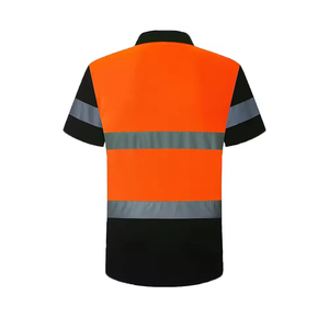 Ropa de trabajo de alta visibilidad Camisas reflectantes para seguridad en la construcción Camisetas ligeras y transpirables con cuello de polo Logotipo personalizado OEM - Product Image 4