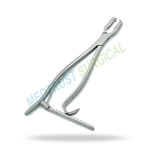 Instrumento de cirugía ósea ortopédica Kern Acero inoxidable 8,25 "(21CM) Fórceps manuales con trinquete y 2x2 dientes Medtrust Quirúrgico - Product Image 2