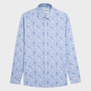 Aristino Chemises habillées coupe ajustée pour homme Col mandarin Anti-rides Vêtements de travail respirants Style Motif imprimé Summer-ALS2030Z - Product Image 1