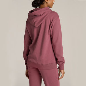 Conjunto de sudaderas con capucha de longitud completa para mujer personalizado hecho de 100% algodón mezcla de poliéster francés Terry Fleece Logo etiqueta incluida - Product Image 2