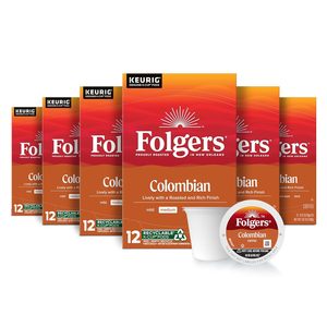 Café Folgers colombien torréfié moyen, 72 dosettes Keurig K-Cup - Product Image 1