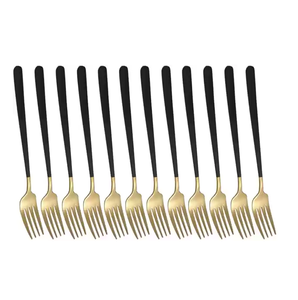 Fourchette en acier inoxydable PVD rose à long manche 4 pièces Fourchette à dîner Couverts Artisanat Fourchette en acier - Product Image 6