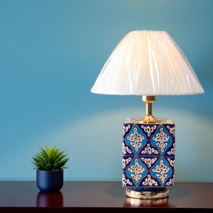 Vẽ tay đôi đèn bàn thiết kế đơn giản màu xanh nghệ thuật lạc đà da điện LED truyền thống ánh sáng mặt dây chuyền - Product Image 2