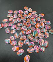 Cabujón de Turquesa Rosa Ostra Cobre de Forma Ovalada Lisa, Gema Suelta de Alta Calidad para Joyería, 18x25mm, Lote al por Mayor
