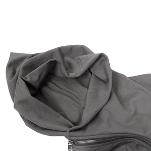 Logotipo de impresión personalizada Zip up Drop Shoulder Hoodie Cotton Streetwear Ropa de invierno Acid Wash Hoodie para hombres - Product Image 5