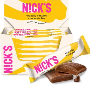 NICKS Crunchy Caramel <b>bar</b> with crispy caramel & almonds wrapped in milk chocolate 21x28g - Product Image 2