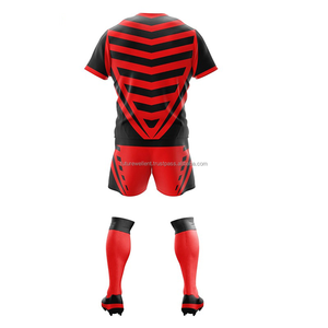 Camiseta de fútbol OEM de poliéster con estampado de logotipo personalizado para hombre, camisetas de malla de retazos, camisetas de fútbol de Rugby de secado rápido para hombre 2025 - Product Image 2