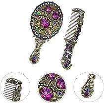 หวีพับได้โลหะอะลูมิเนียมทนความร้อน สำหรับร้านทำผม ทรงสี่เหลี่ยมผืนผ้า ลายเรขาคณิต สำหรับจัดแต่งทรงผม - Product Image 2