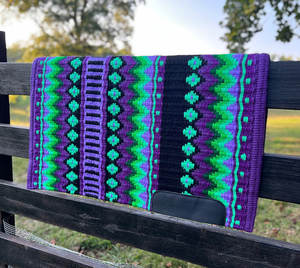 Couverture de selle Western Show Horse Design néo-zélandais Couverture de selle en laine faite à la main Top Tapis de selle en laine Taille - Product Image 5