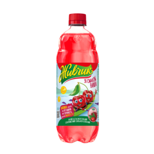 Boisson gazeuse douce Zhyvchyk Cherry avec vitamines et minéraux 0,5L PET Transparent Gold, à servir glacé - Product Image 1