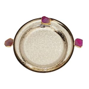 ถาดโลหะเคลือบทองคำขาวขัดเงา รูปทรงสี่เหลี่ยม สำหรับเสิร์ฟอาหาร อุปกรณ์ครัว งานแต่งงาน คริสต์มาส ของตกแต่งบ้าน งานเลี้ยงบนโต๊ะ - Product Image 3