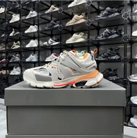 Sneakers de luxe originales, respirantes, légères, chaussures de créateurs pour l'été, marques célèbres, dropshipping, chaussures LED Track 3.0 pour hommes