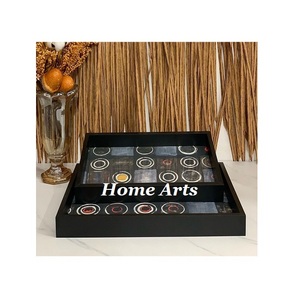 <b>Silver</b> Color <b>Tea</b> and Coffee Serving Tray Advantageous Design <b>Set</b> of 2 Stainless Steel Food Serving Tray in Bulk - Product Image 5