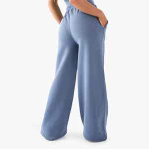 Custom Made Polyester/Cotton <b>Lace</b> Flat Front High Quality Breathable Wide Straight Leg Hip Hop Sweatpants Winter - Product Image 5