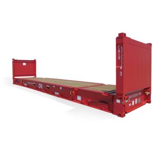 Exportador de contenedores de estante plano de 20 pies Estante plano ISO para cargar carga pesada - Product Image 5