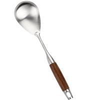 Ensemble de couverts écologiques en acier inoxydable argenté pour restaurants et hôtels, avec manche en bois coréen, baguettes réutilisables pour les fêtes