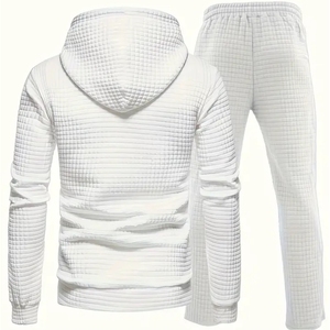 Ensembles de survêtements à capuche pour hommes pullover grande taille hiver couleur unie et motif survêtement hommes vente en gros - Product Image 4