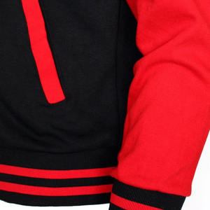 High Quality Custom College Jackets CVC French Terry Team Uniform Blank Plain Varsity Baseball Jacket for Men - Product Image 6