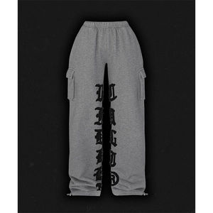 Conjunto de Sudadera con Capucha y Pantalones Deportivos Estilo Vintage para Hombre, Diseño Personalizado con Parches Desgastados y Pedrería, Material 100% Algodón - Product Image 2