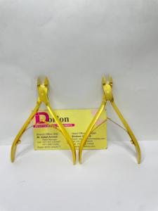 Matte Gold Plated Nail <b>Cuticle</b> Nipper Stainless Steel Custom Logo Double Spring Nipper Dead Skin Remover <b>Cuticle</b> Trimmer <b>Cutter</b> - Product Image 2