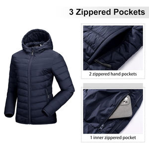 Chaquetas de burbujas hinchadas, ropa de invierno transpirable para mujer, chaquetas de burbujas con cremallera de invierno acolchadas para mujer, OEM personalizado - Product Image 5