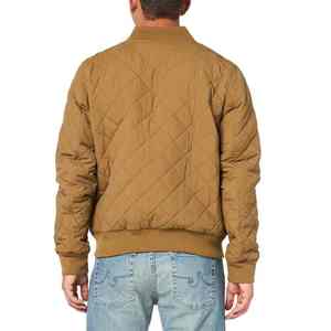 Veste bomber matelassée en softshell avec logo personnalisé pour homme, toile, extérieur, hiver, automne, col mandarin, style streetwear - Product Image 4