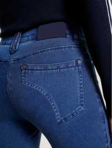 Culotte d'équitation pour femme en denim personnalisable vente en gros de vêtements équestres culotte de sport à poignée intégrale - Product Image 6